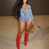 OVERDUE DENIM ROMPER