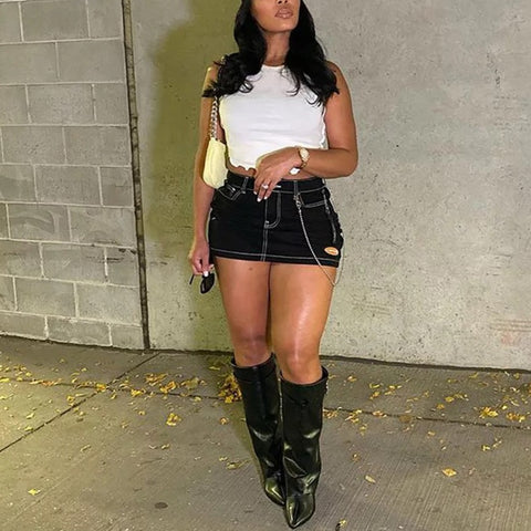 VALDEZ DENIM SKIRT